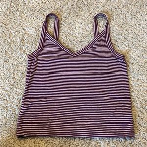 🔴3 for $15. AEO striped tank. Size medium.